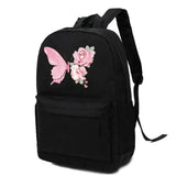 Harajuku Butterfly Print Backpack, Lightweight School Bag