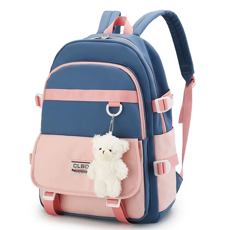 High School Style Backpack Large Capacity Travel Rucksack for Teenage Boy Girl