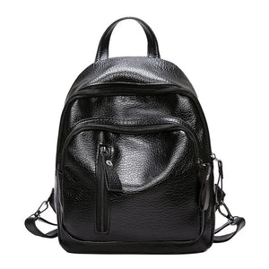 Women Backpack High Leather Anti-thief Multifunction School Bag Bolsos
