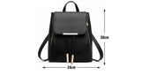 PU Leather Women Backpack School Bags For Teenagers Girls