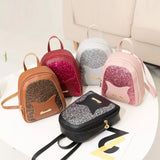 Women Backpack Lady Shoulders Small Backpack Letter Purse Mobile Phone Bag