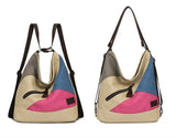 Large Capacity Patchwork Women Backpack School Bags For Teenage Girls