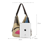 Large Capacity Patchwork Women Backpack School Bags For Teenage Girls