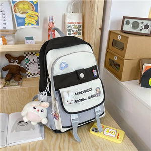 Women Backpack Large Multi-pocket Schoolbag for Teenage Girl