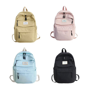 Women Backpack Lightweight Canvas School Shoulder Bag Travel Bookbag