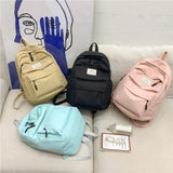 Women Backpack Lightweight Canvas School Shoulder Bag Travel Bookbag