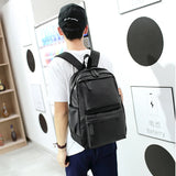 Vintage PU Leather Backpack Large Capacity School Bags For Girls
