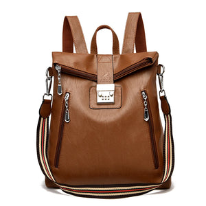 Anti theft Leather Backpack for Women