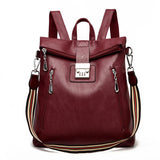 Anti theft Leather Backpack for Women