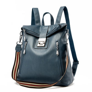 Anti theft Leather Backpack for Women