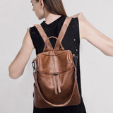 Women Backpack PU Leather School Backpack Purse Bag Waterproof