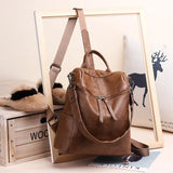 Women Backpack PU Leather School Backpack Purse Bag Waterproof