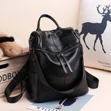 Women Backpack PU Leather School Backpack Purse Bag Waterproof