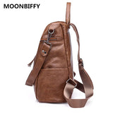 Women Backpack PU Leather School Backpacks for Teenage Girls