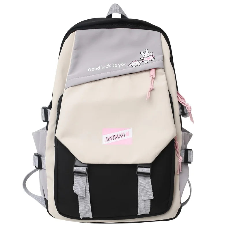 Patchwork Backpack for Teenager Girls Travel Bagpack College School Bag