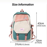 Patchwork Backpack for Teenager Girls Travel Bagpack College School Bag