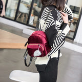 Corduroy School Backpack for Teen Girls Preppy Style