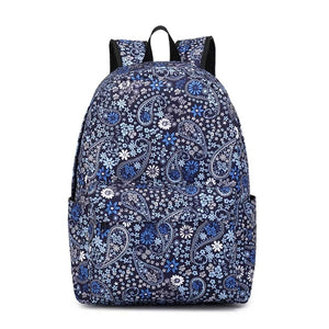 Women Backpack Printing Nylon School Bookbag Daypack Large Capacity Rucksack