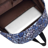 Women Backpack Printing Nylon School Bookbag Daypack Large Capacity Rucksack