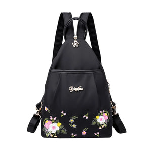 Floral Backpack Lightweight Travel School Locking Backpack