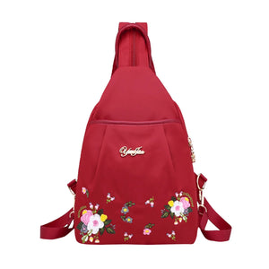 Floral Backpack Lightweight Travel School Locking Backpack
