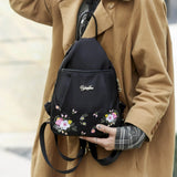 Floral Backpack Lightweight Travel School Locking Backpack
