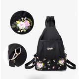 Floral Backpack Lightweight Travel School Locking Backpack