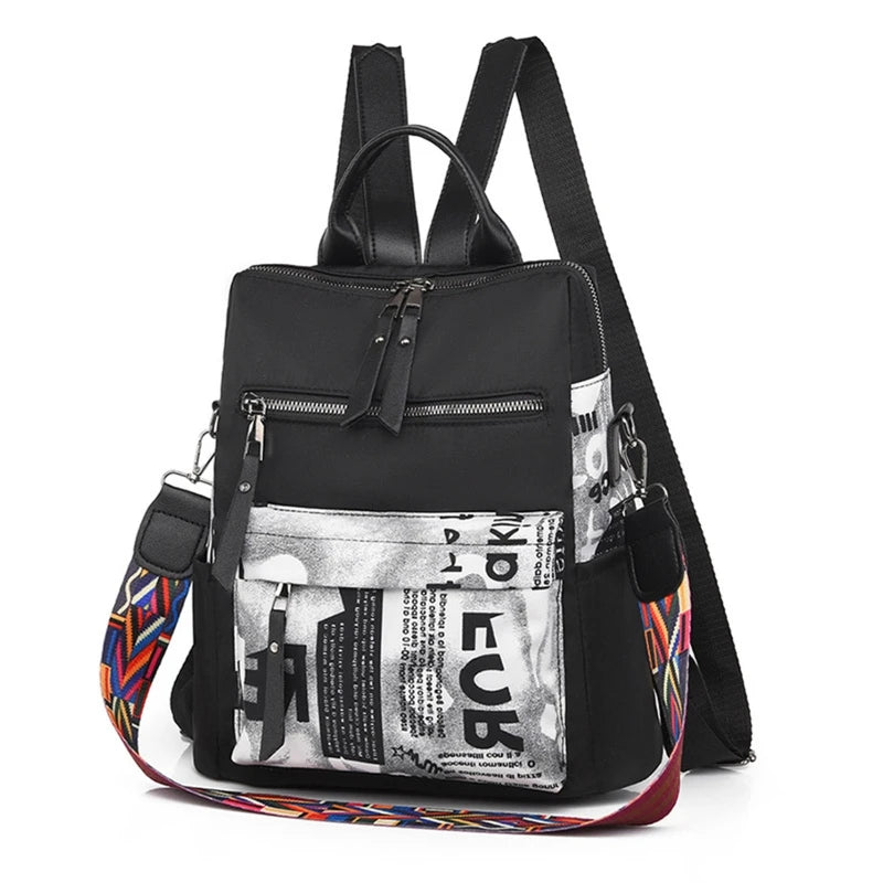 Women Anti-theft Backpack Purse Oxford Travel Bag