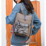 Women Anti-theft Backpack Purse Oxford Travel Bag