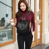 Women Waterproof Leather Backpack Purse Lightweight Shoulder Bag