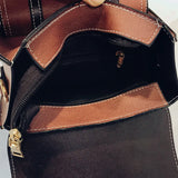 Vintage Leather Women Backpack Little Bee School Bag