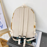 Cartoon School Backpack for Teenage Girls Lamb Wool Shoulder Bag