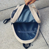 Canvas Fox Ear Embroidery Corduroy Backpack for Girls