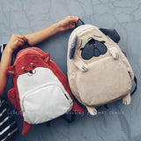 Canvas Fox Ear Embroidery Corduroy Backpack for Girls