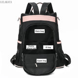Women Waterproof Oxford Backpack Pink Mochila Bag Casual Travel Tote