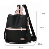 Women Waterproof Oxford Backpack Pink Mochila Bag Casual Travel Tote