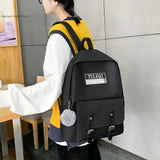 Women Backpack Shoulder Bags Mochilas Set for Teenager Girl