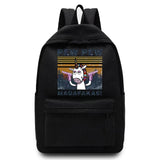 Canvas Laptop Backpack Unisex Backpacks Pew Pattern Printed Sport Bags