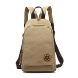 Women Canvas Backpack Chest Pack Vintage School Bags Casual Travel Rucksack