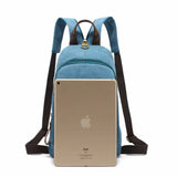 Women Canvas Backpack Chest Pack Vintage School Bags Casual Travel Rucksack