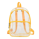 Transparent Women Backpack School Bookbag Multi-pocket Zipper Rucksack