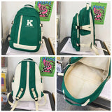Solid Multi-pocket Travel Laptop Backpack for Teenage Girls & Boys