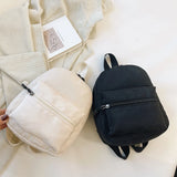 Women Backpack Solid Preppy Style Backpack Student School Traveling