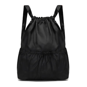 Women Backpack Drawstring Rucksack Sports Cloth Pocket