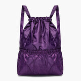 Women Backpack Drawstring Rucksack Sports Cloth Pocket