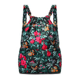 Women Backpack Drawstring Rucksack Sports Cloth Pocket