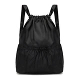 Women Backpack Drawstring Rucksack Sports Cloth Pocket
