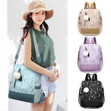 Flower Print Girls School Backpack Travel Daypack