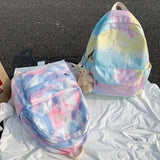 Women Backpack Tie Dye School Travel Daypack for Girls