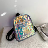 Transparent Women Backpack Student Bookbag Casual Travel Bagpack